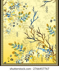 digital composed designs by using elements like geometrical motif , flowers, patterns, texture , borders, and vectors for digital fabric printing.