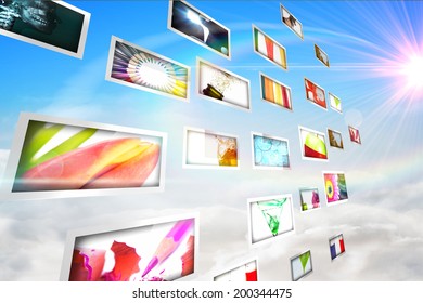 Digital composite of screen collage showing lifestyle images