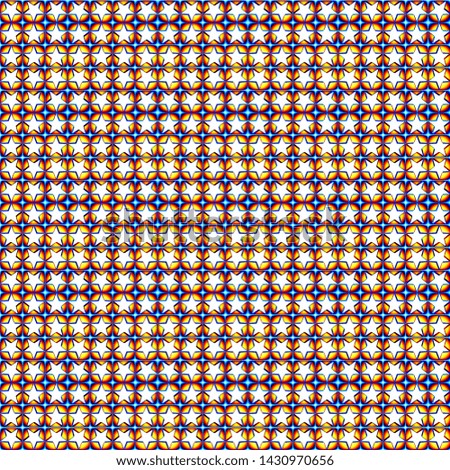 Digital computer graphic - seamless decorative pattern with a small five-poined stars in a circles for design.