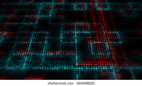 Digital Cyberspace and Data Network Connections Concept. Transfer Digital Data High Speed Internet of Things IOT, Artificial Intelligence AI, Future Technology Background.