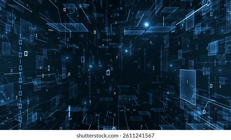 Digital Data Cybernetic Technology Background