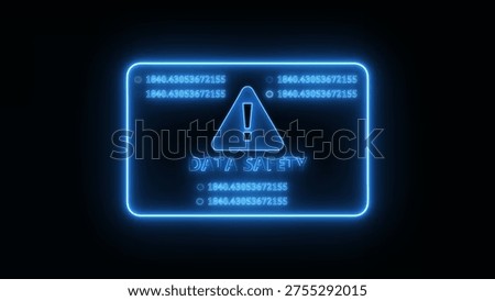 Digital data safety notification glowing on futuristic insecurity control panel indicating protected network environment and secure system monitoring