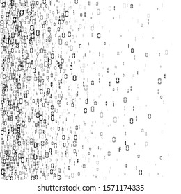 Digital Data Stream Encoding. Random Binary Numbers. Matrix Background. Illustration