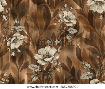 digital design brown background and texture and very beautiful and skin tone flowers
