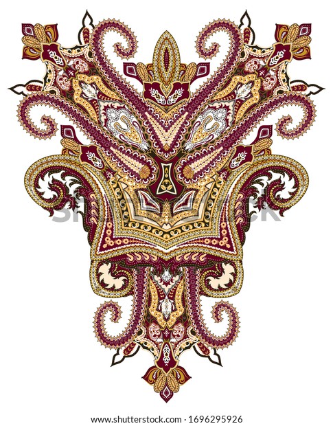 Digital Design Ornament Motifs Pattern Textile Stock Illustration ...