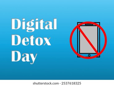 Digital Detox Day Illustration. Digital devices banned.  - Powered by Shutterstock