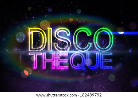 Digital discotheque text in cool colours