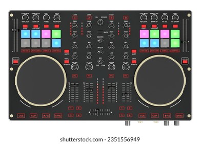 Digital DJ Controller, DJ Console. 3D rendering isolated on white background - Powered by Shutterstock