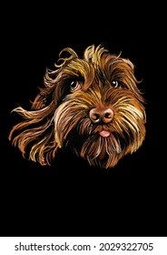 Digital Dog Portrait Painting Custom