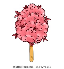 digital drawing funny pink lollipop