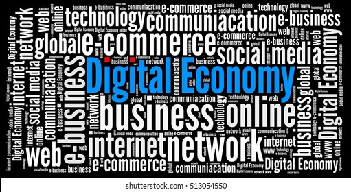 Digital Economy In Word Collage