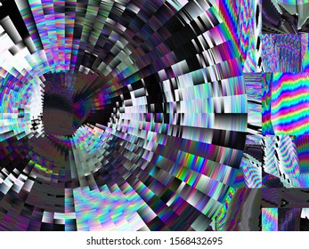Digital effects. Vibrant abstract background. Colorful pattern. Geometric texture. Festive decoration.