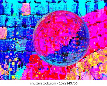 Digital effects. Vibrant abstract background. Colorful pattern. Geometric texture. Festive decoration. - Shutterstock ID 1592143756