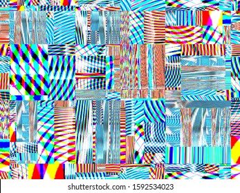 Digital effects. Vibrant abstract background. Colorful pattern. Geometric texture. Festive decoration.