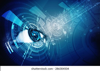 Digital Eye With Security Scanning Concept