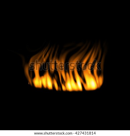 Digital fire effect on black background.