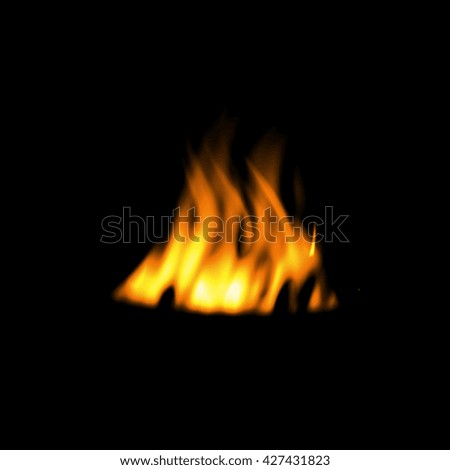 Digital fire effect on black background.