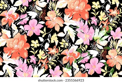 Diseño digital floral y