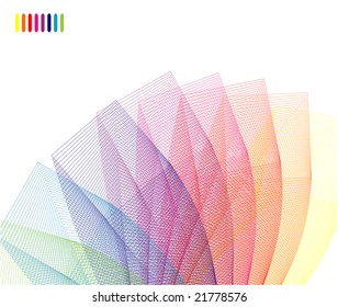 Digital Generated Rainbow Absract Background