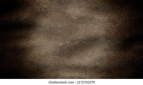 Digital graphic background of dark sand texture on dark scene or sand-stone wall background.
