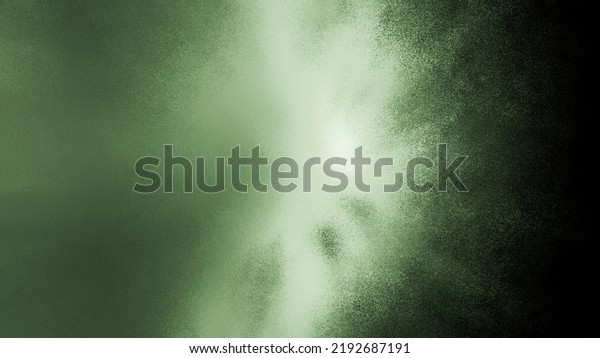 Digital graphic background of\
explosion particles or dust particles in pastel green beige\
tones.