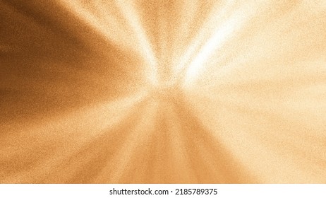 Digital graphic background of zoom microparticle explosion or sunbeam sand scene in beige brown tones in summer.