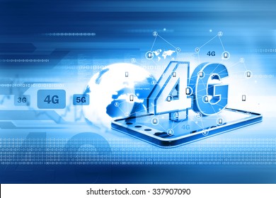 Digital illustration of 4g tablet pc