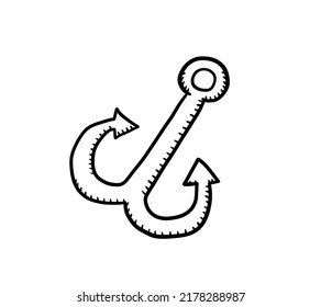 Digital Illustration Of A Cartoon Anchor Doodle