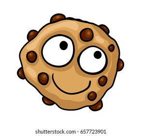 Digital illustration of a cartoon cookie