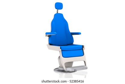 Digital Illustration Of A Dentistâ??s Chair In Isolated Background