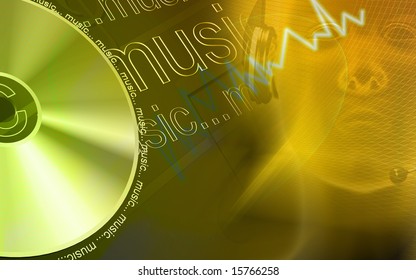 Digital illustration of computer hard disk background 	