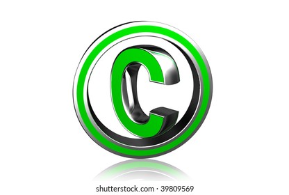 Digital Illustration Copy Right Symbol Colour Stock Illustration ...