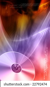 Digital illustration of Disk with background	