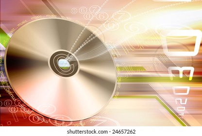 Digital illustration of Disk with background	