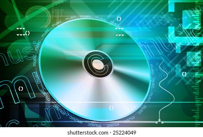 Digital illustration of Disk with background	