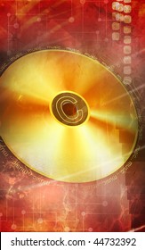 Digital illustration of Disk in colour background	