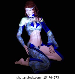 Digital Illustration of a Fantasy Girl - Shutterstock ID 154964573