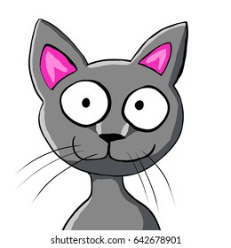 Digital Illustration Happy Cat Stock Illustration 642678901 | Shutterstock