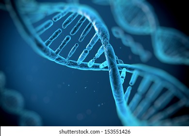 digital illustration human DNA strand