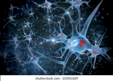 digital illustration of a neuron
