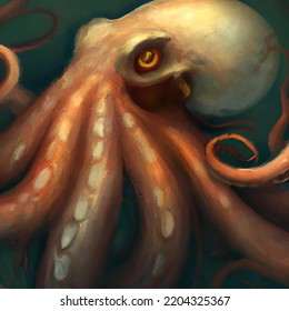 Digital illustration of an octopus