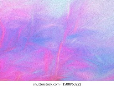 Digital illustration with pastel brush of blue, pink and white colors as a background painting for design, Moscow, Russia. Illustrazione stock