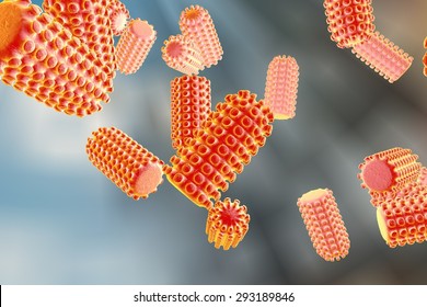 Digital Illustration Of Rabies Virus