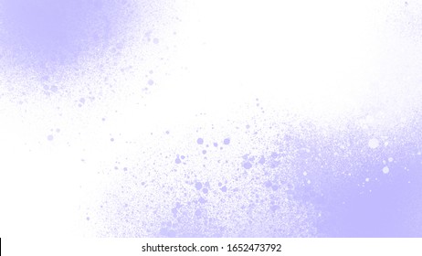 Digital illustration of a rectangular horizontal lavender background with white airbrush splashes. Print for fabrics, posters, banners, web design, cards, paper packaging and products, scrapbooking.