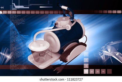 Digital Illustration Of  Suction Machine Aspirator  In Colour  Background