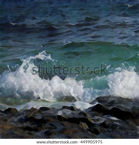 Similar – The Bath II Waves Ocean