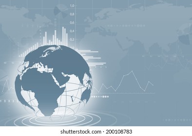 digital image of the globe, business background