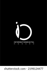 Digital Information Logo For A Communication Company Or Others