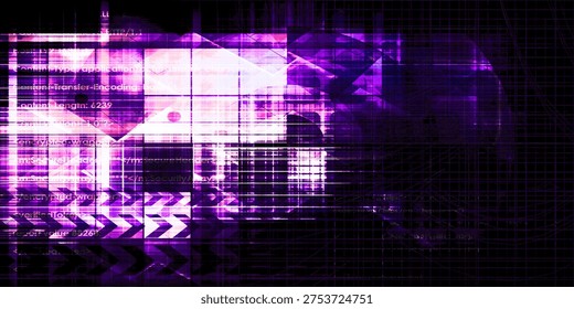 Digital Infrastructure Technology Concept With Complex Dataflow