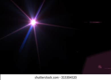 digital lens flare in black background horizontal frame warm - Shutterstock ID 315304520